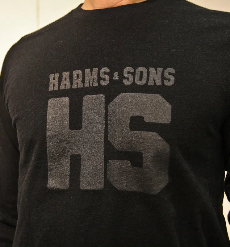 Long Sleeve Jersey - black/charcoal — Harms and Sons Long Sleeve Jersey - black/charcoal — Harms and Sons